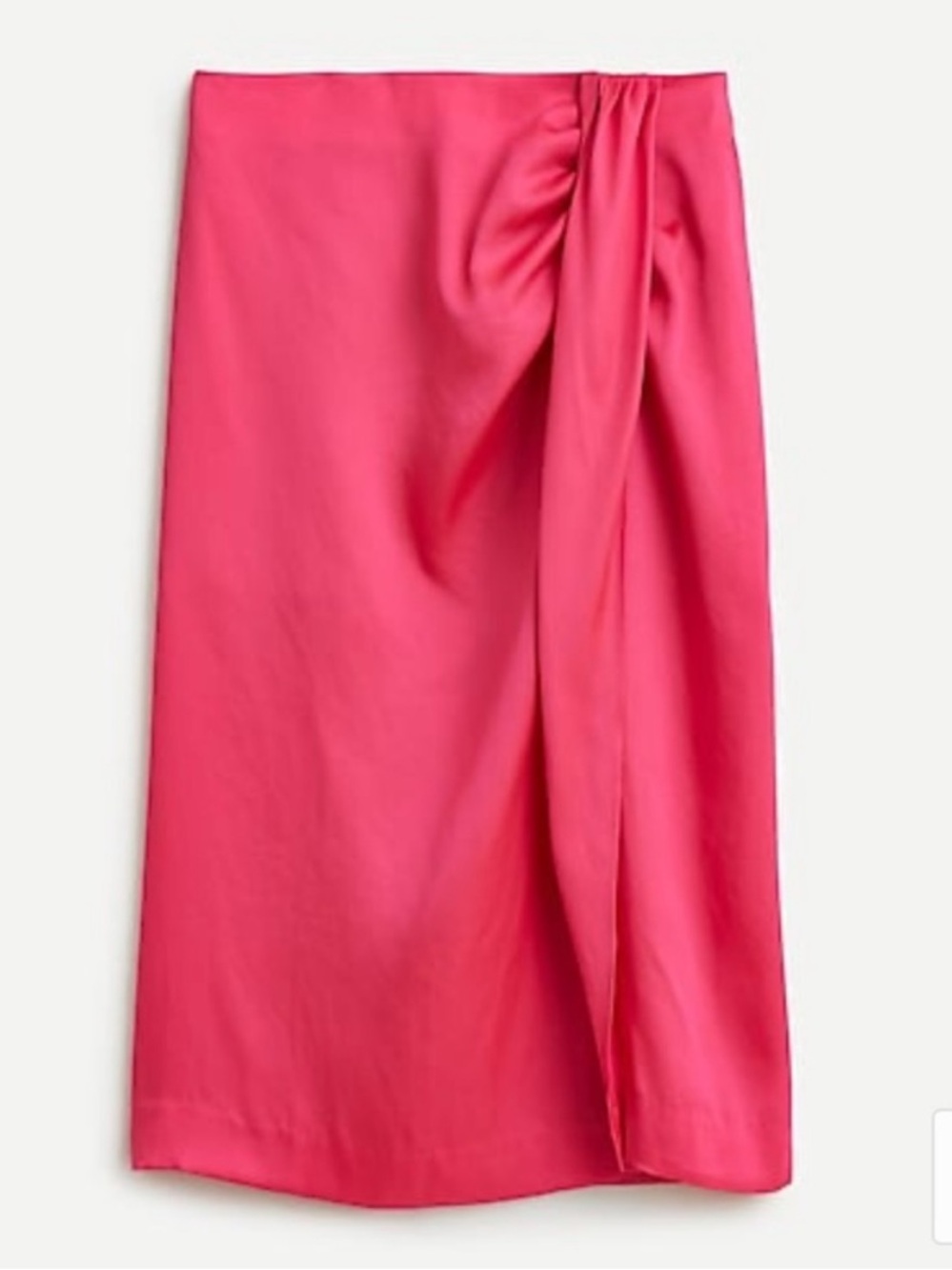 J. Crew Sarong Satin Midi Skirt in Sweet Briar Pink Size 10